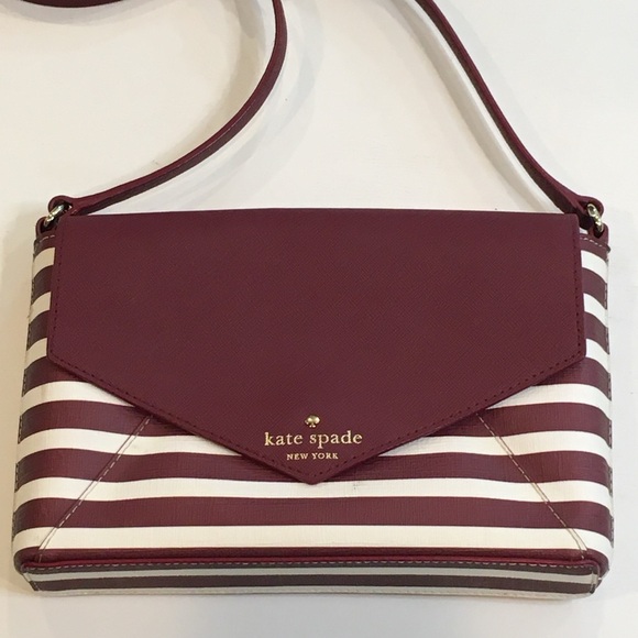 Kate Spade | Fairmount Striped Leather Crossbody Bag - Picture 14 of 15